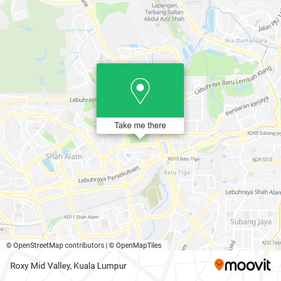 Roxy Mid Valley map