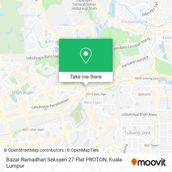 Bazar Ramadhan Seksyen 27 Flat PROTON map
