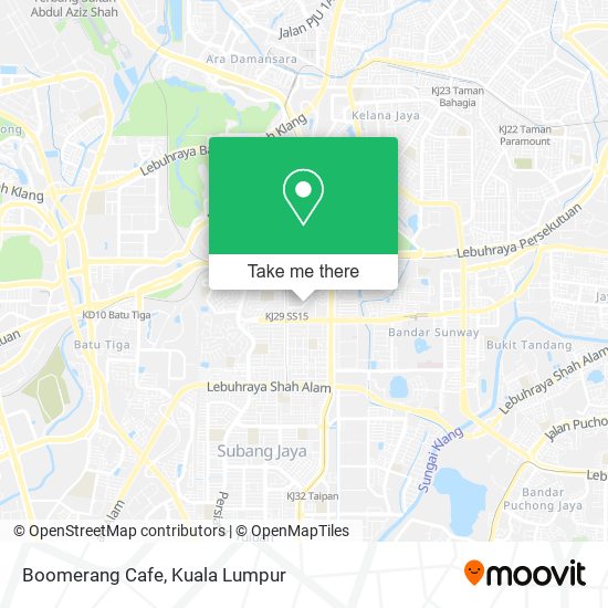Boomerang Cafe map