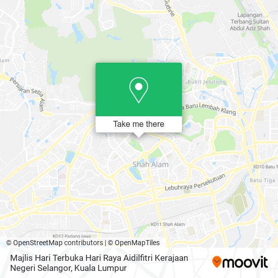 Peta Majlis Hari Terbuka Hari Raya Aidilfitri Kerajaan Negeri Selangor