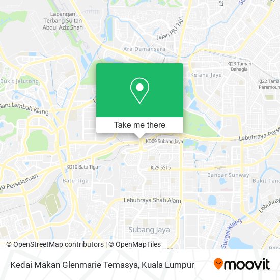 Peta Kedai Makan Glenmarie Temasya