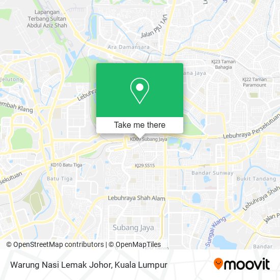 Warung Nasi Lemak Johor map