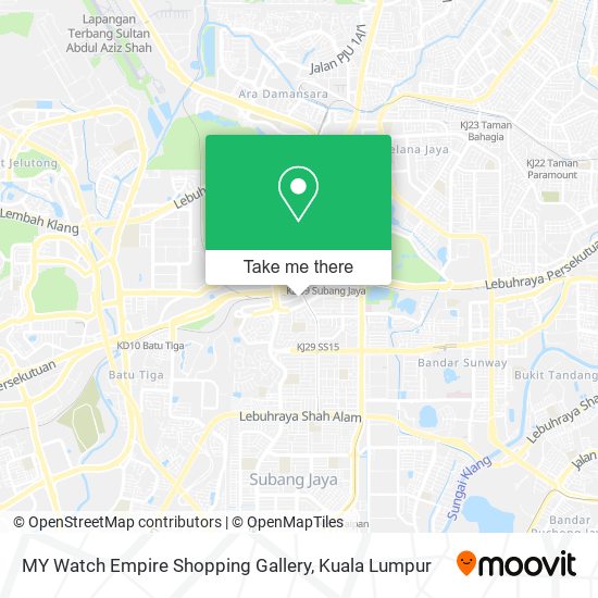 MY Watch Empire Shopping Gallery map