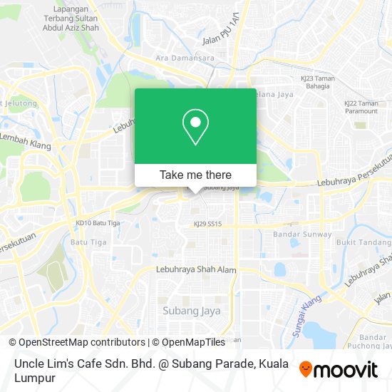 Peta Uncle Lim's Cafe Sdn. Bhd. @ Subang Parade