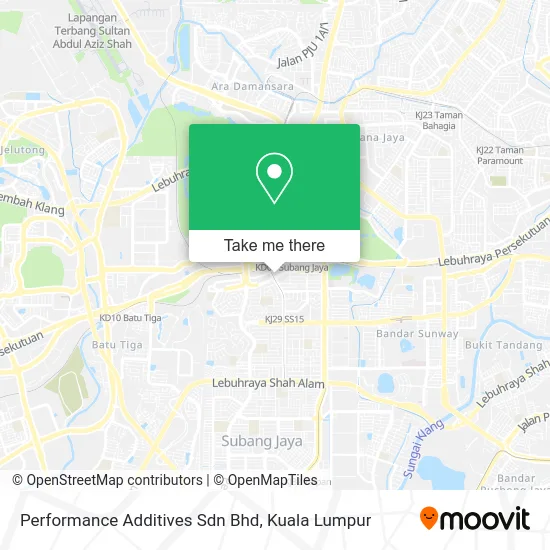 Performance Additives Sdn Bhd map