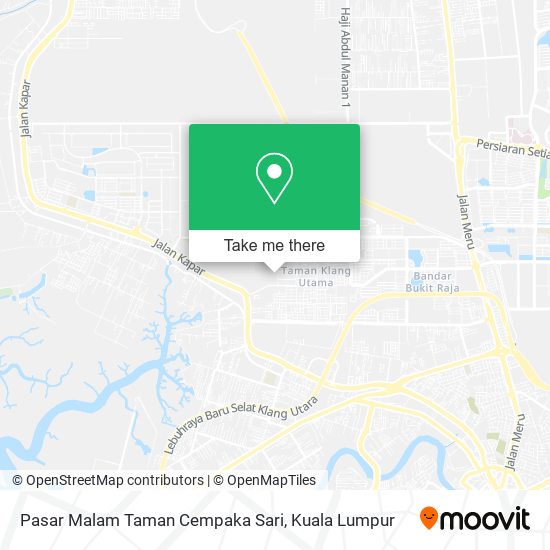 Peta Pasar Malam Taman Cempaka Sari