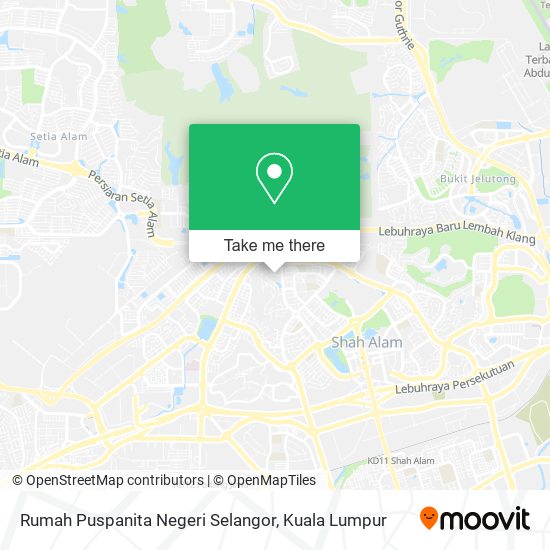 Peta Rumah Puspanita Negeri Selangor