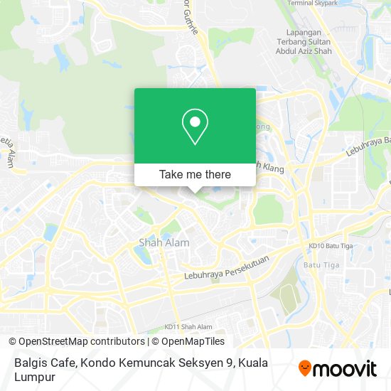 Balgis Cafe, Kondo Kemuncak Seksyen 9 map