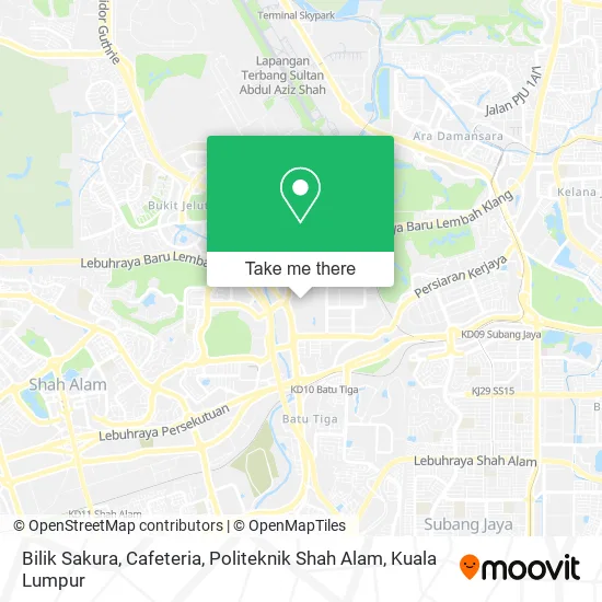 Peta Bilik Sakura, Cafeteria, Politeknik Shah Alam