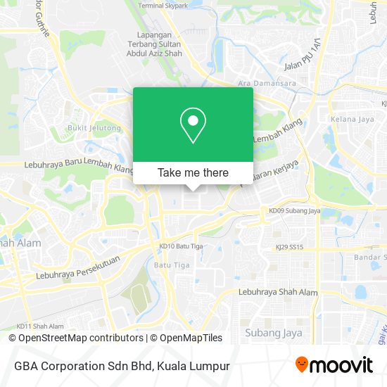 GBA Corporation Sdn Bhd map