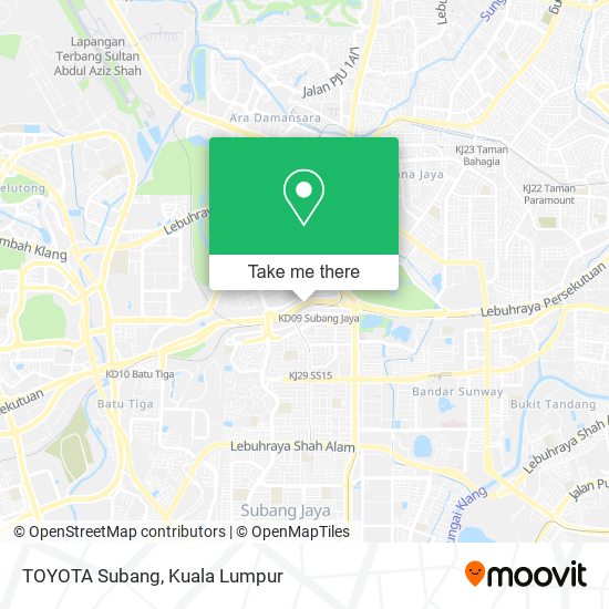 TOYOTA Subang map