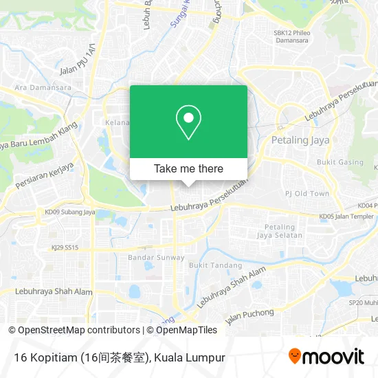 Peta 16 Kopitiam (16间茶餐室)