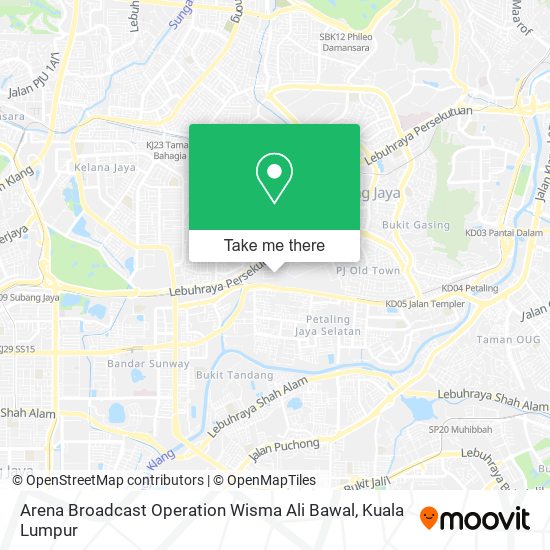 Arena Broadcast Operation Wisma Ali Bawal map