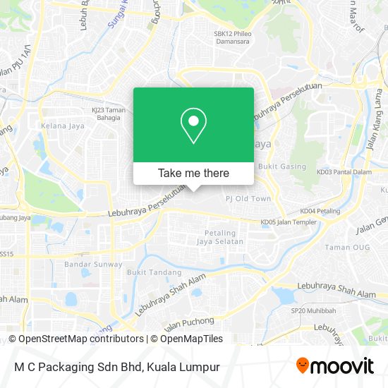 M C Packaging Sdn Bhd map