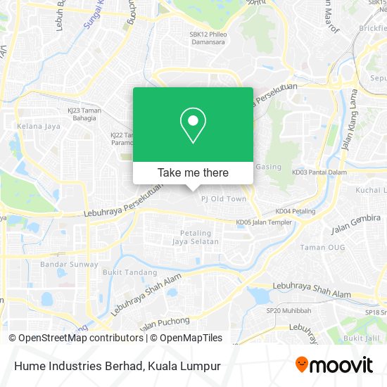 Hume Industries Berhad map