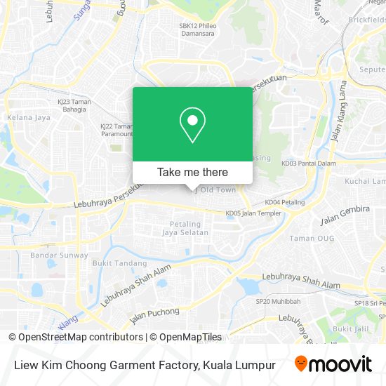 Liew Kim Choong Garment Factory map
