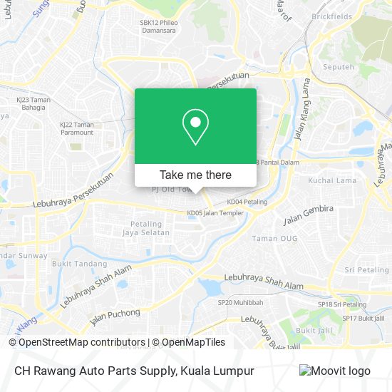 Peta CH Rawang Auto Parts Supply
