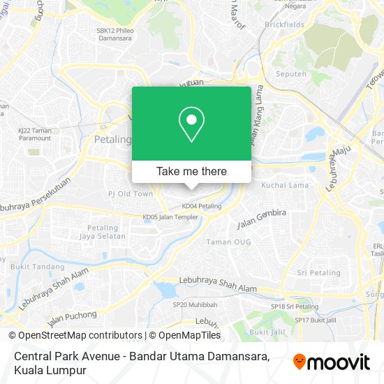 Central Park Avenue - Bandar Utama Damansara map