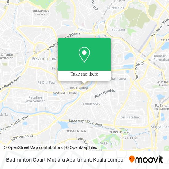 Badminton Court Mutiara Apartment map