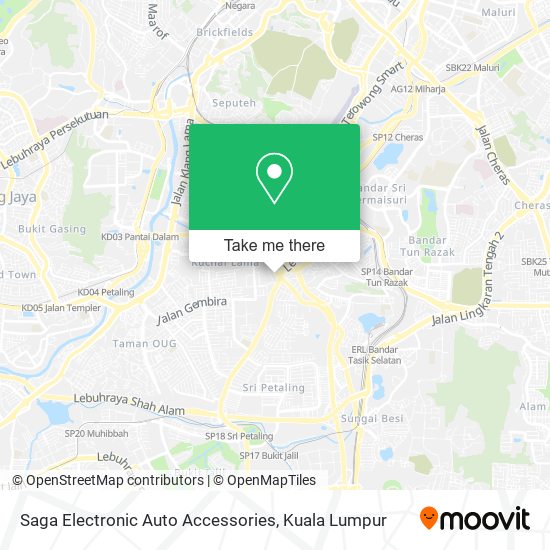 Saga Electronic Auto Accessories map