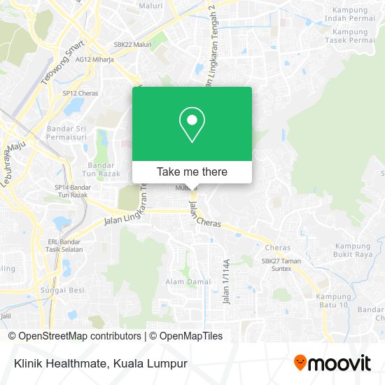 Klinik Healthmate map