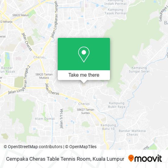 Cempaka Cheras Table Tennis Room map