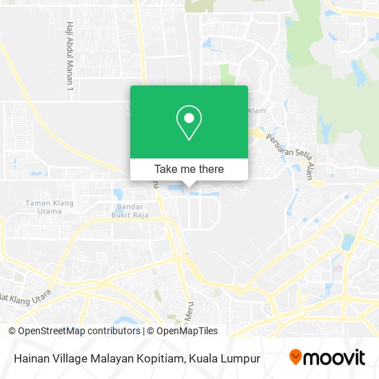 Peta Hainan Village Malayan Kopitiam