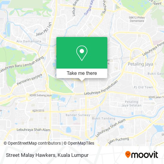 Street Malay Hawkers map