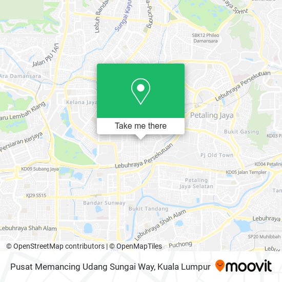 Pusat Memancing Udang Sungai Way map