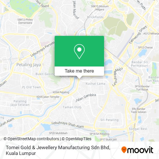 Tomei Gold & Jewellery Manufacturing Sdn Bhd map