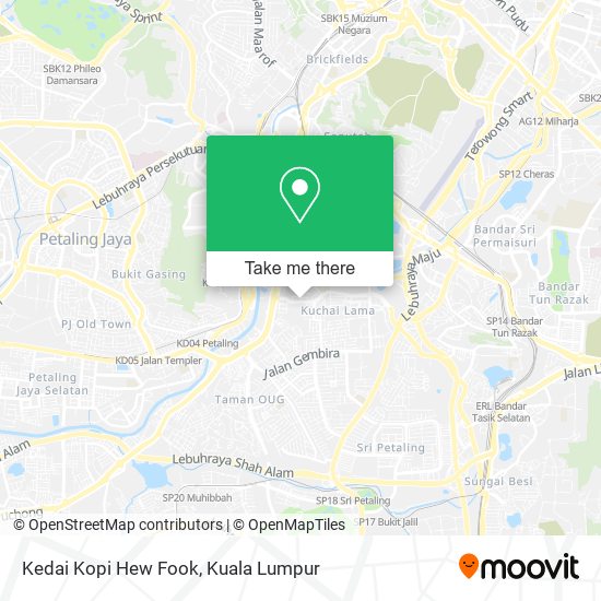 Kedai Kopi Hew Fook map