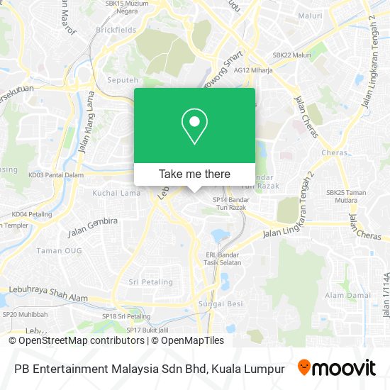 Peta PB Entertainment Malaysia Sdn Bhd