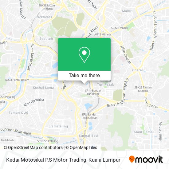 Kedai Motosikal P.S Motor Trading map