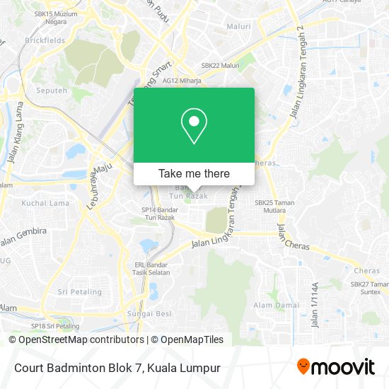 Court Badminton Blok 7 map