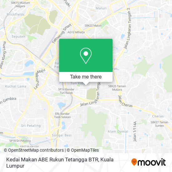 Kedai Makan ABE Rukun Tetangga BTR map