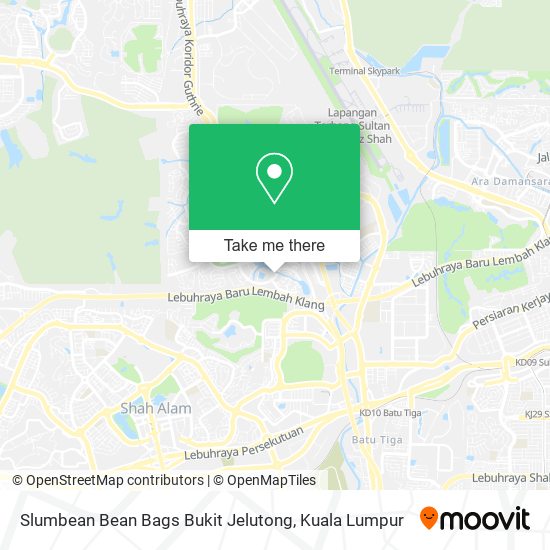 Peta Slumbean Bean Bags Bukit Jelutong