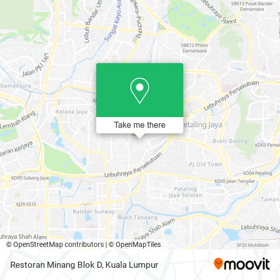 Restoran Minang Blok D map