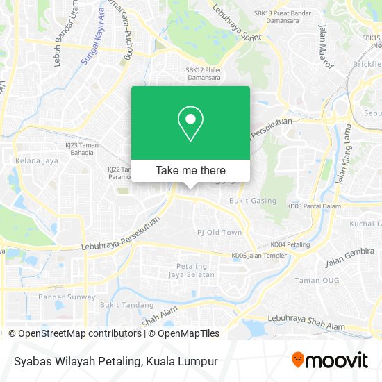 Peta Syabas Wilayah Petaling