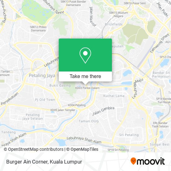 Burger Ain Corner map