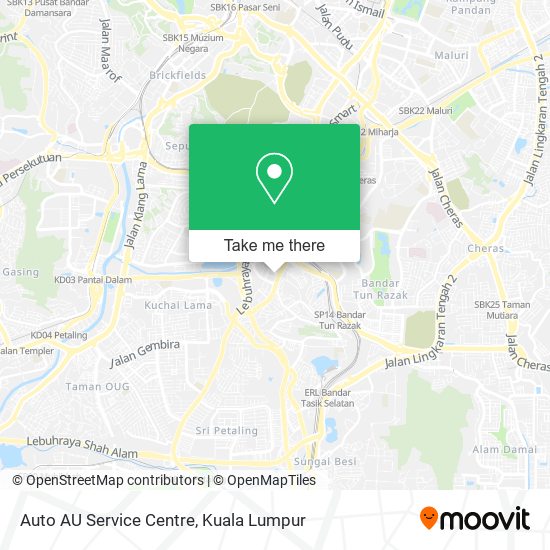 Auto AU Service Centre map