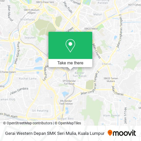 Peta Gerai Western Depan SMK Seri Mulia