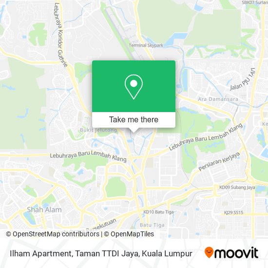 Ilham Apartment, Taman TTDI Jaya map