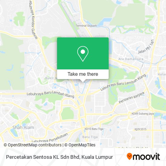 Percetakan Sentosa KL Sdn Bhd map