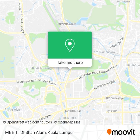 Peta MBE TTDI Shah Alam