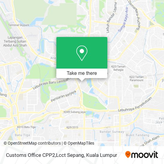 Customs Office CPP2,Lcct Sepang map