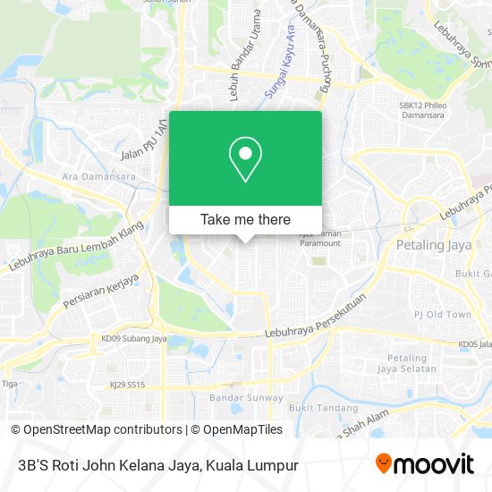 Peta 3B'S Roti John Kelana Jaya