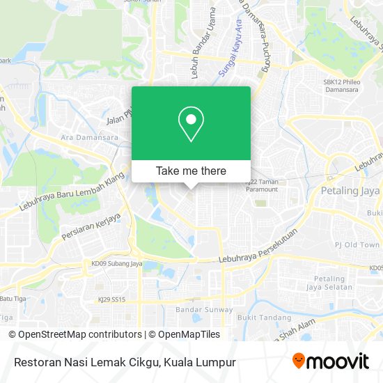 Restoran Nasi Lemak Cikgu map