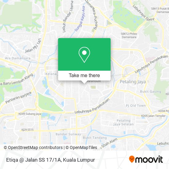 Etiqa @ Jalan SS 17/1A map