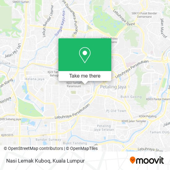 Nasi Lemak Kuboq map