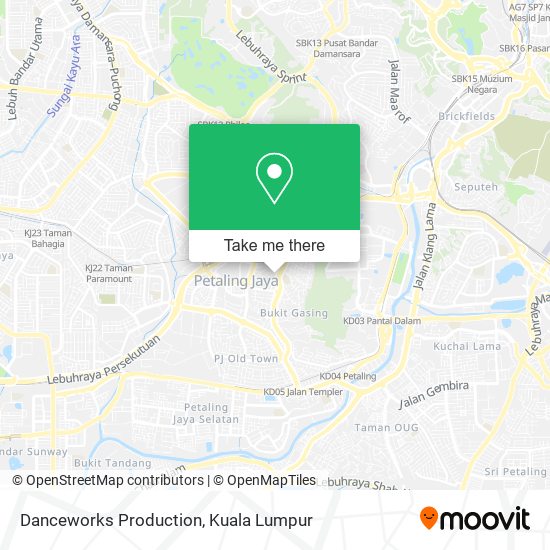 Danceworks Production map